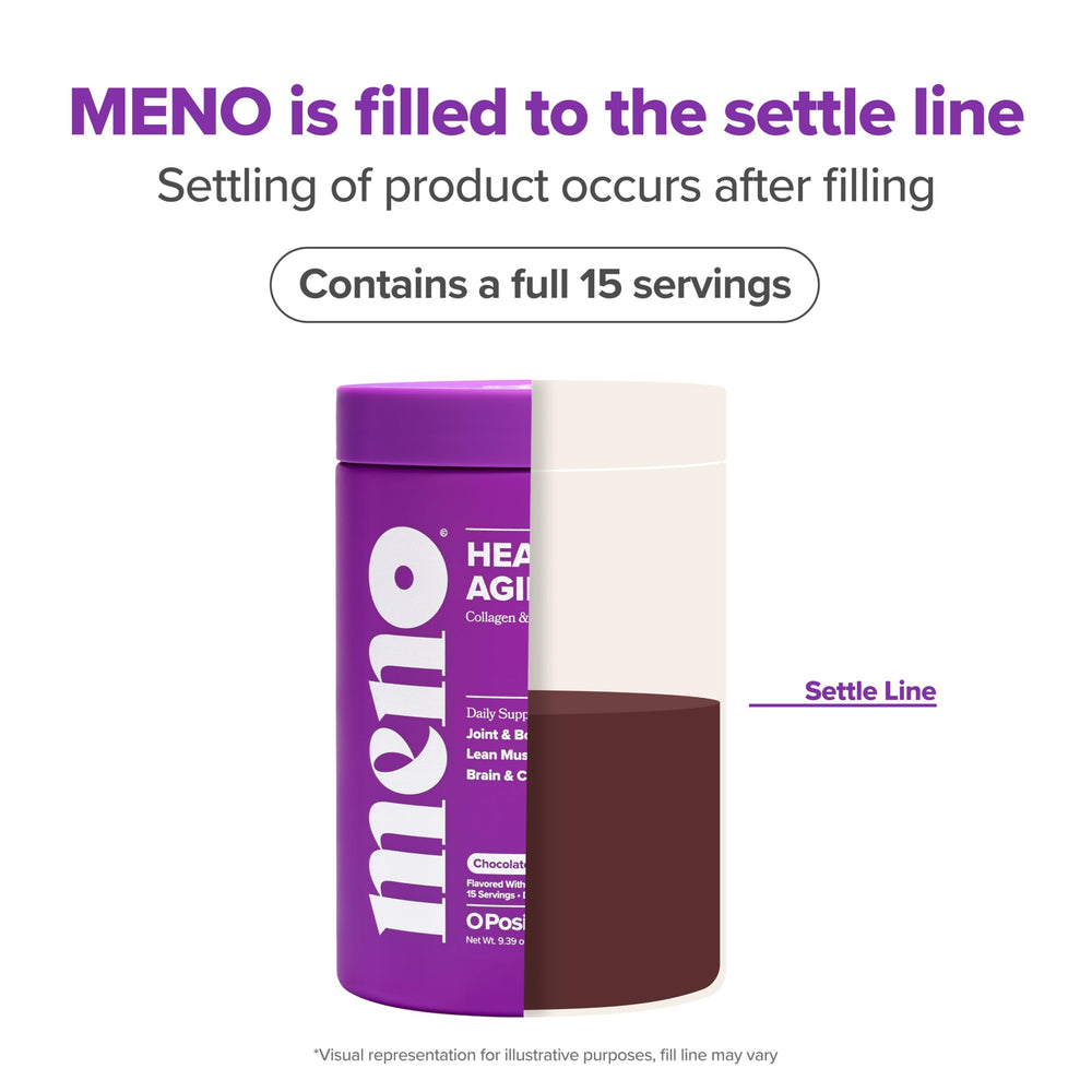 O Positiv MENO probiotic blend packaging for gut health support.