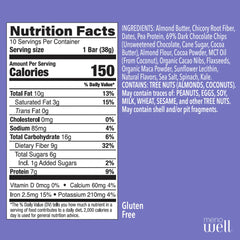 MenoWell double chocolate brownie bar cross-section shows chewy texture and satisfying cocoa flavor.