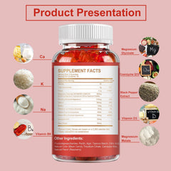 MENXI Magnesium Gummies label close-up highlighting the 600mg blend.