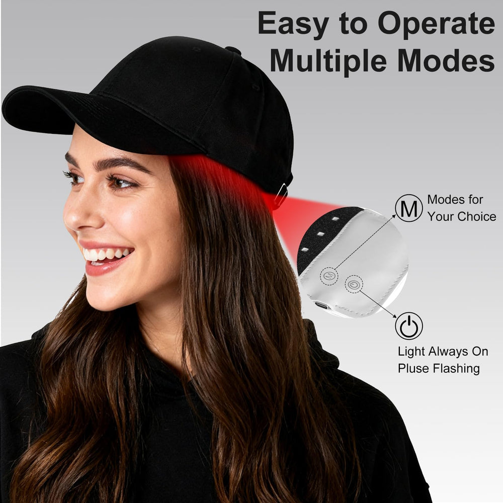 MERNUNUX blue red and violet light modes for scalp stimulation
