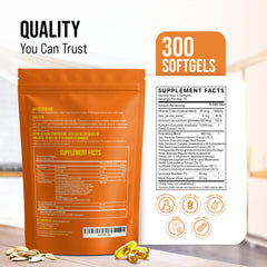 MERRY VITA softgel capsules close-up, easy to swallow daily.