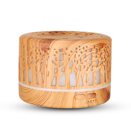 Messentials Wild Essentials diffuser in wood finish for large-room ambience