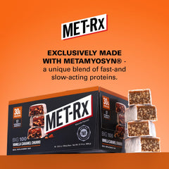 MET-Rx Big 100 Colossal bar wrapper close-up highlights convenient snack.