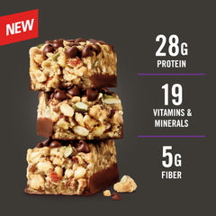 MET-Rx Big 100 Granola Bar chocolate chip nutrition panel visible for planning.