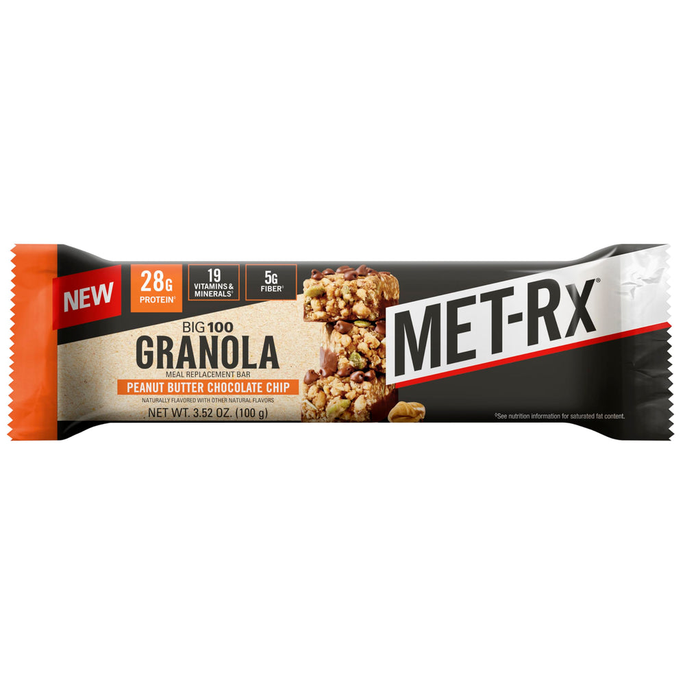 Close-up of MET-Rx Big 100 texture with oats and peanut bits.
