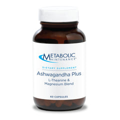 Metabolic Maintenance Ashwagandha Plus bottle front view for stress resilience and calm