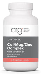 Metabolic Maintenance Cal Mag Zinc Complex bottle with D3 for bone support.