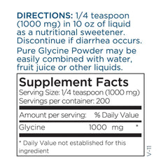 Metabolic Maintenance glycine powder gluten-free label signals allergen-safe formula.