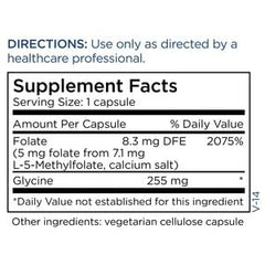 Metabolic Maintenance L-Methylfolate 5 mg capsules in hand suggest everyday cognitive balance.