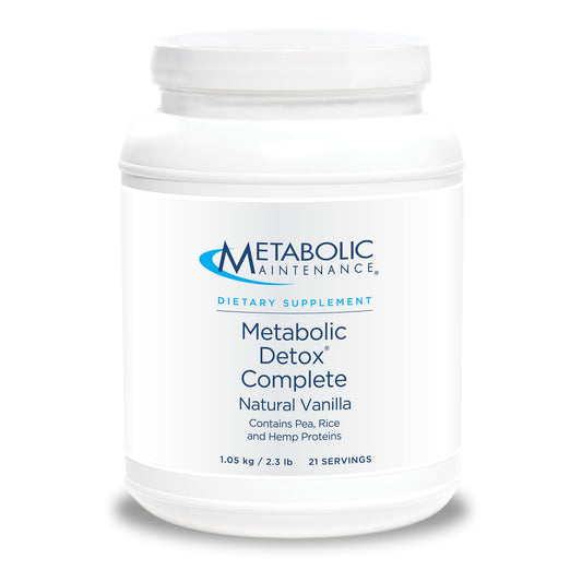 Metabolic Detox Complete Vanilla bottle pour for convenient detox-friendly routine