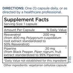 Metabolic Maintenance Trans-Resveratrol capsules ready for cardiovascular support.