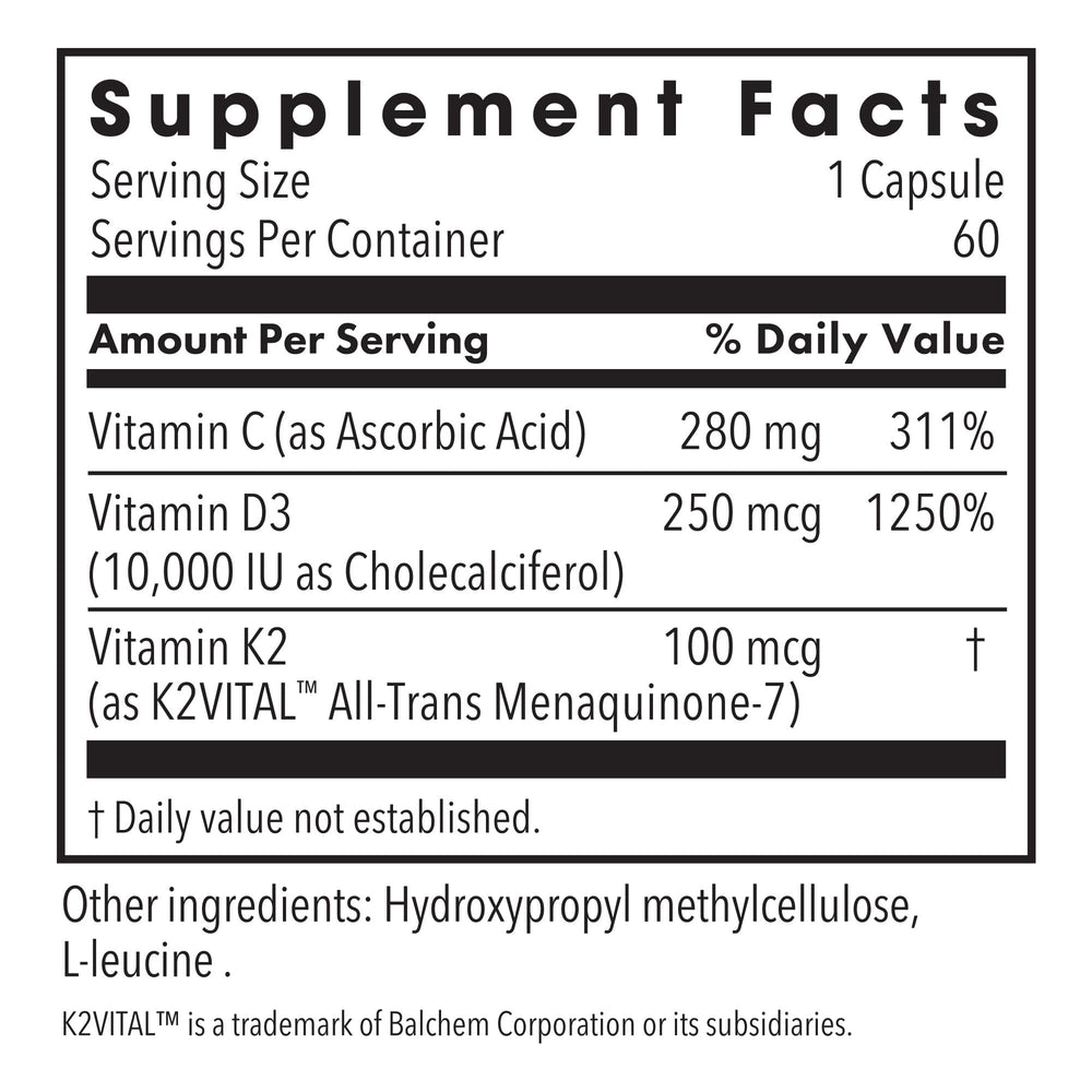 Metabolic Maintenance Vitamin D3 capsules close-up highlighting high-potency daily supplement for bone support