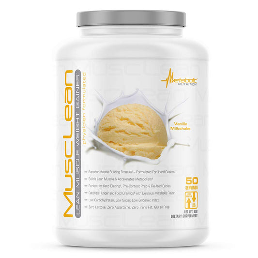 Metabolic Nutrition MuscLean bottle for on-the-go high-protein shakes.