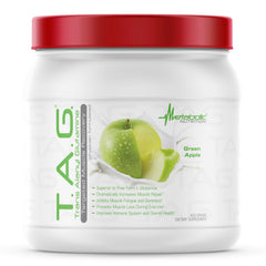 Metabolic Nutrition TAG trans Alanyl Glutamine powder bottle promoting recovery support.