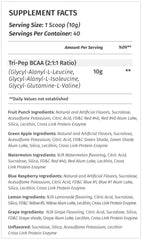 TriPep BCAA powder scoop beside bottle for easy intra-workout mixing.