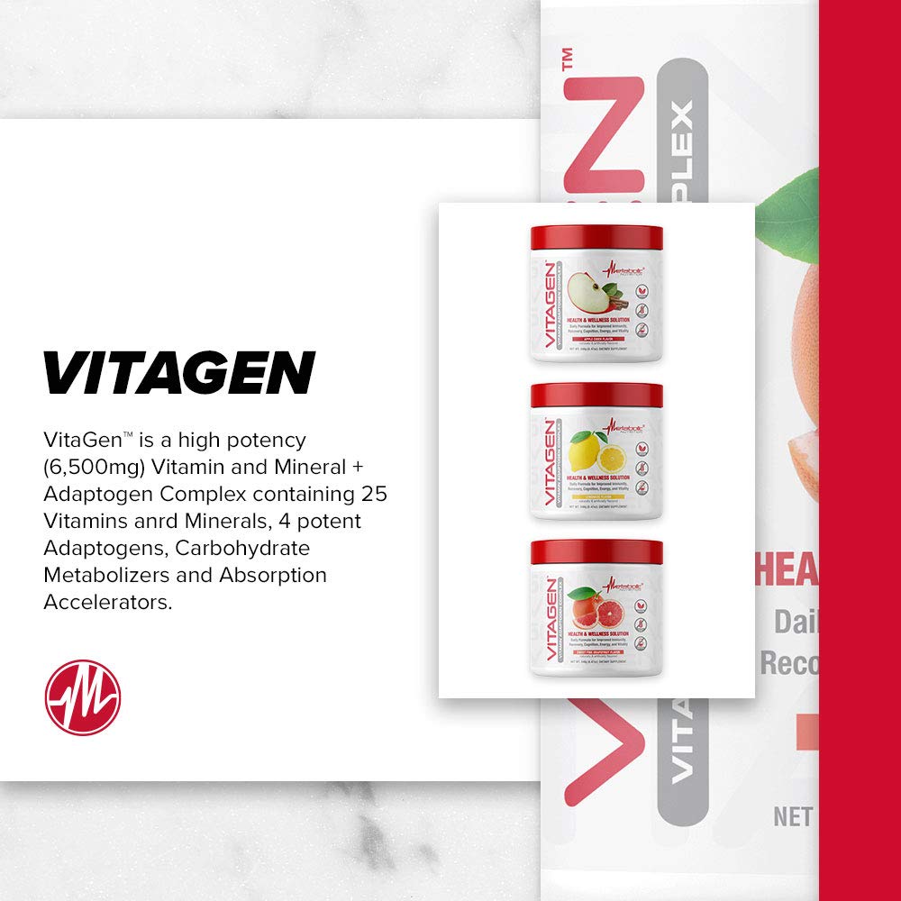 Vitagen powder being poured into a glass for daily use.