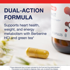 Metagenics Berberine GT with decaf green tea extract for caffeine-sensitive users.