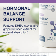Metagenics BioSom stevia sweetener closeup for natural flavor.