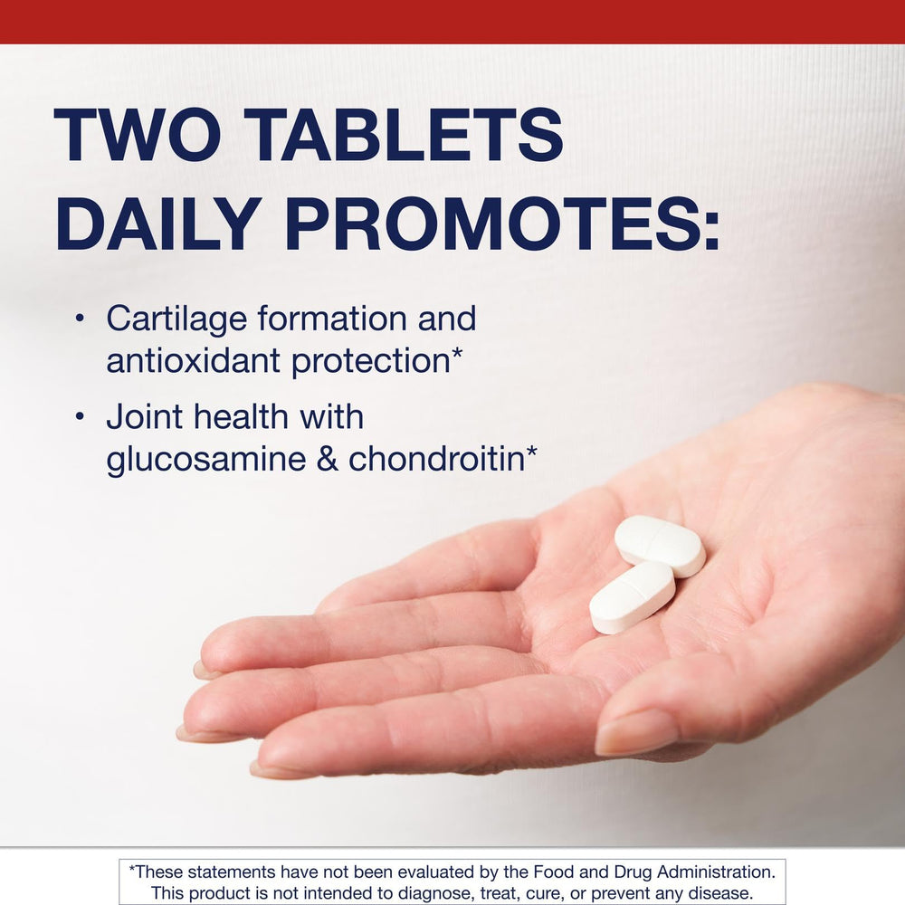 Metagenics ChondroCare capsules close-up shows glucosamine-based supplement.
