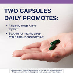 MetaSleep capsules close-up for bedtime routine.
