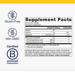 Metagenics OmegaGenics EPA-DHA 500 bottle being poured for daily routine use.