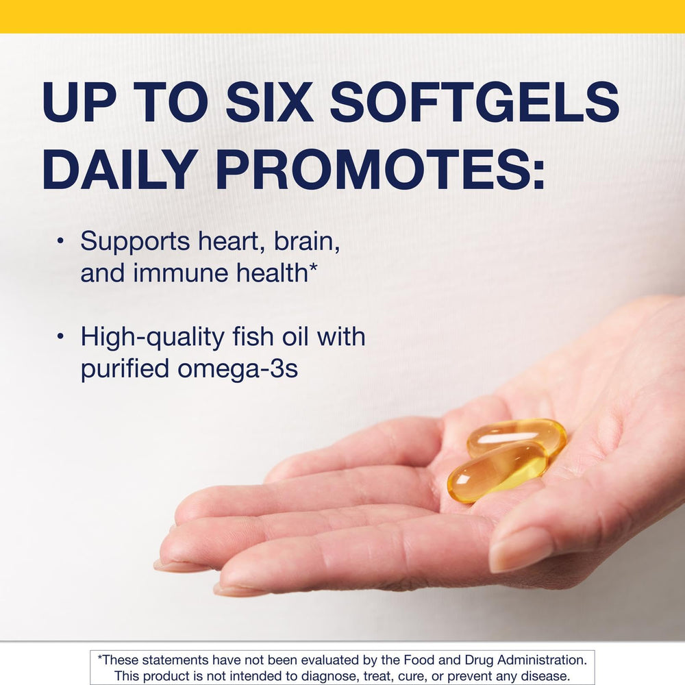 Metagenics OmegaGenics EPA-DHA 500 softgels close-up, smooth capsules easy to swallow.