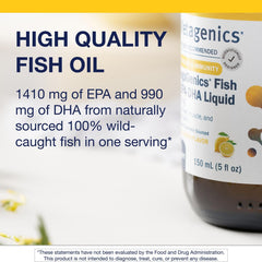 Metagenics OmegaGenics sustainable fisheries label signaling responsible sourcing.