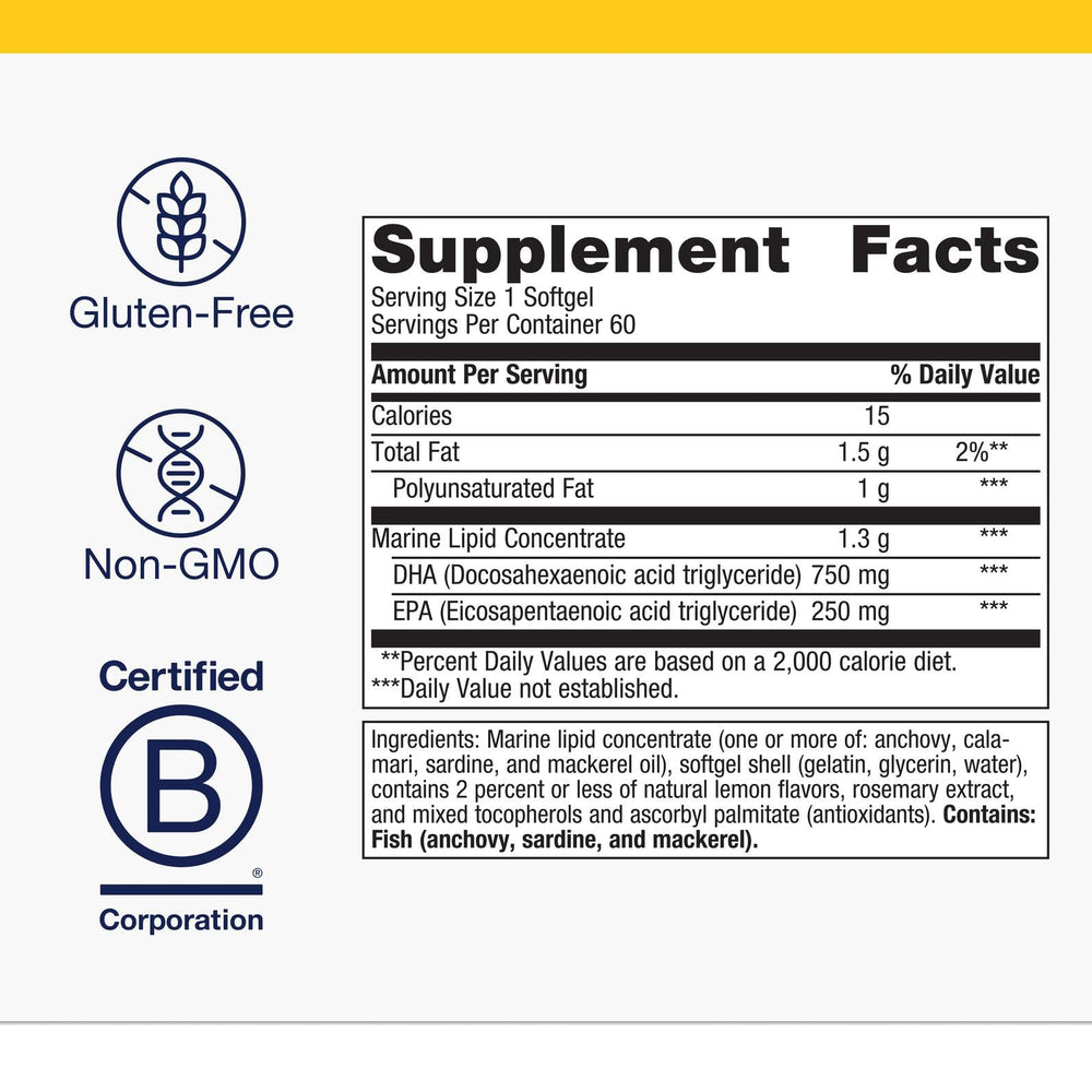 Metagenics OmegaGenics sustainably sourced fish oil with eco-friendly production