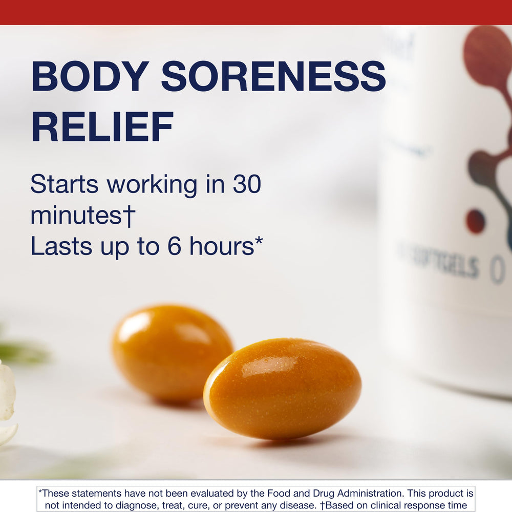 Metagenics Rapid Relief bottle label emphasizes non-GMO and gluten-free ingredients for wellness