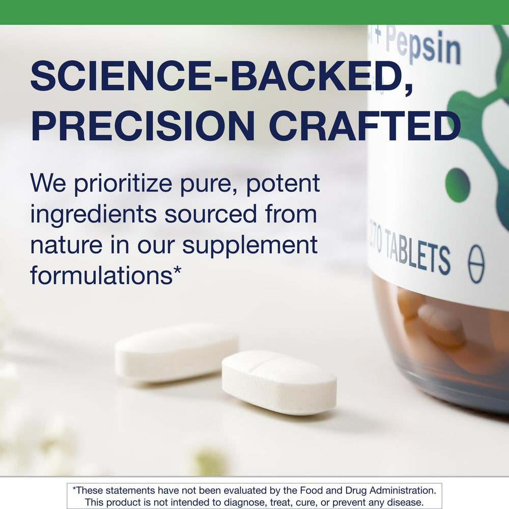 Metagenics SpectraZyme Betaine HCl label detail highlighting potency