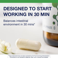 Metagenics UltraFlora IB label shows strains for gut balance support.