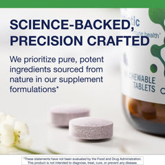 Grape-flavored chewable tablet from Metagenics UltraFlora Kids Probiotic.