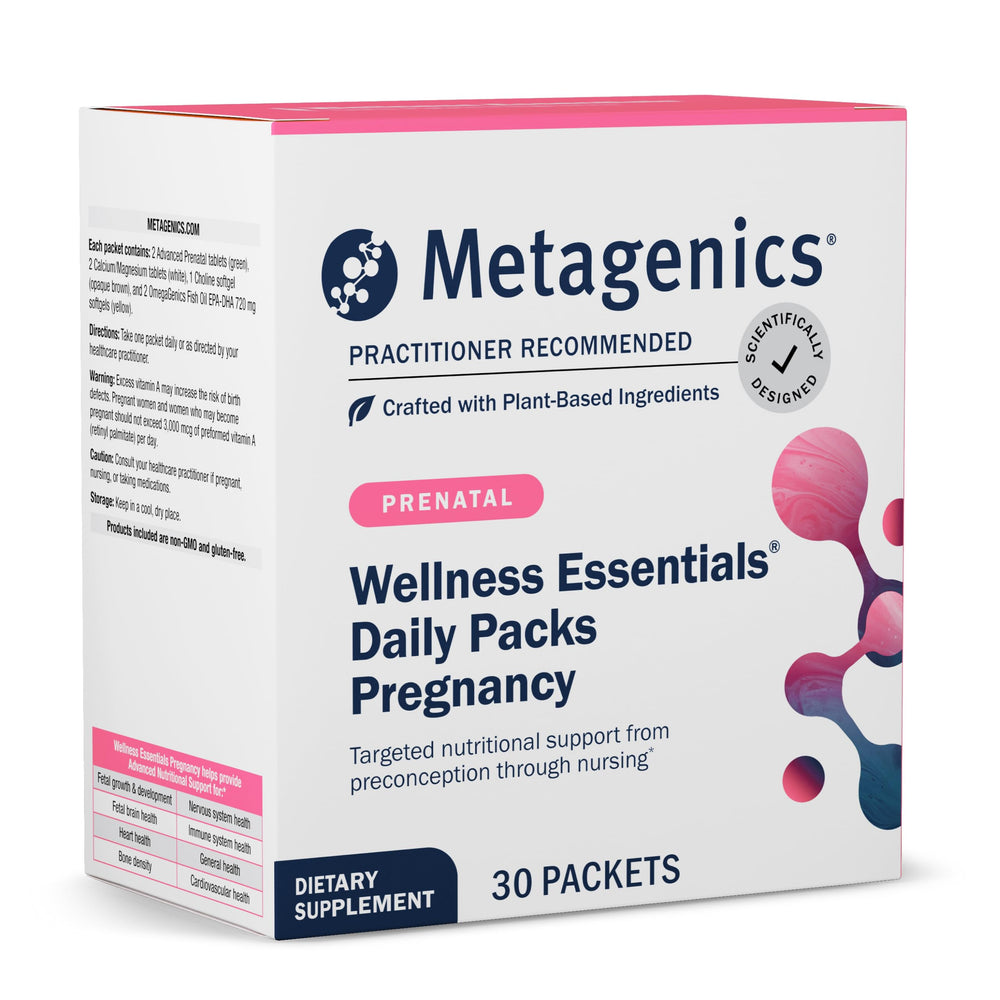 Metagenics Wellness Essentials Pregnancy bottle offering daily prenatal nutrition