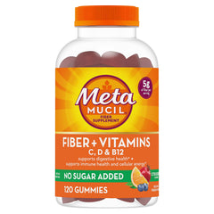 Metamucil fiber gummies citrus-berry bottle no sugar added daily fiber