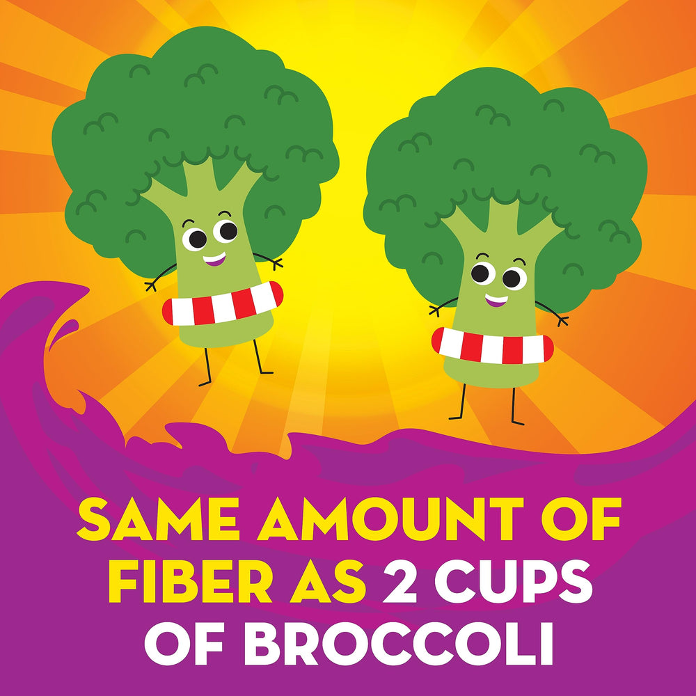 Closeup of Metamucil Kids Fiber Gummies showcasing berry flavor
