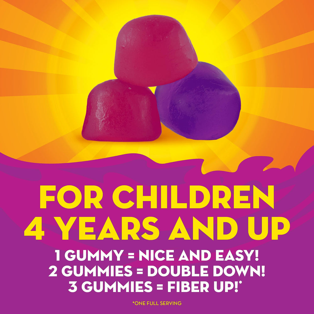 Metamucil Kids Fiber Gummies being poured into a hand for a quick snack