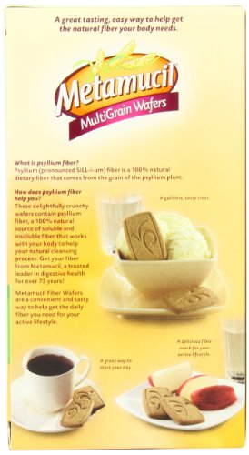 Metamucil Meta Apple Crisp nutrition panel highlighting fiber content per serving.