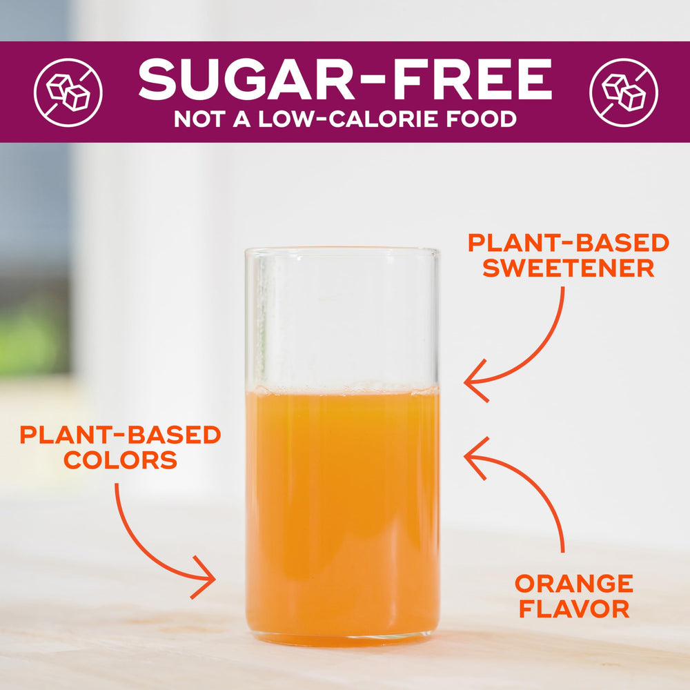 Pouring Metamucil Premium Blend into a glass to mix with liquid for digestion.