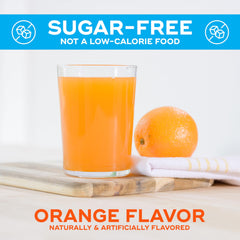 Metamucil sugar-free orange powder ready to blend with water