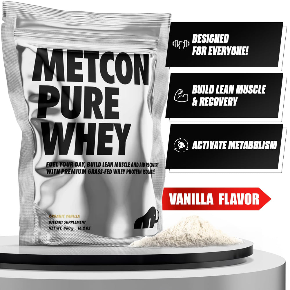 MetCon organic vanilla bean note conveys pure fragrant aroma in every scoop.