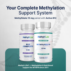 Methyl-Life ingredients list shows non-GMO and gluten-free attributes.
