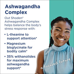 MethylPro Ashwagandha Complex label detail highlighting Shoden Ashwagandha ingredients.