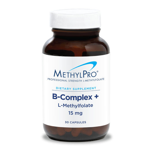 MethylPro B Complex bottle with L-Methylfolate for energy metabolism support