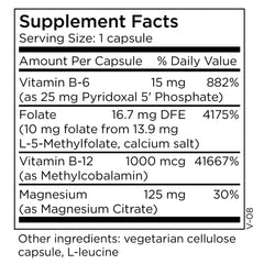 MethylPro folate formulation supports serotonin production for improved focus and balance.