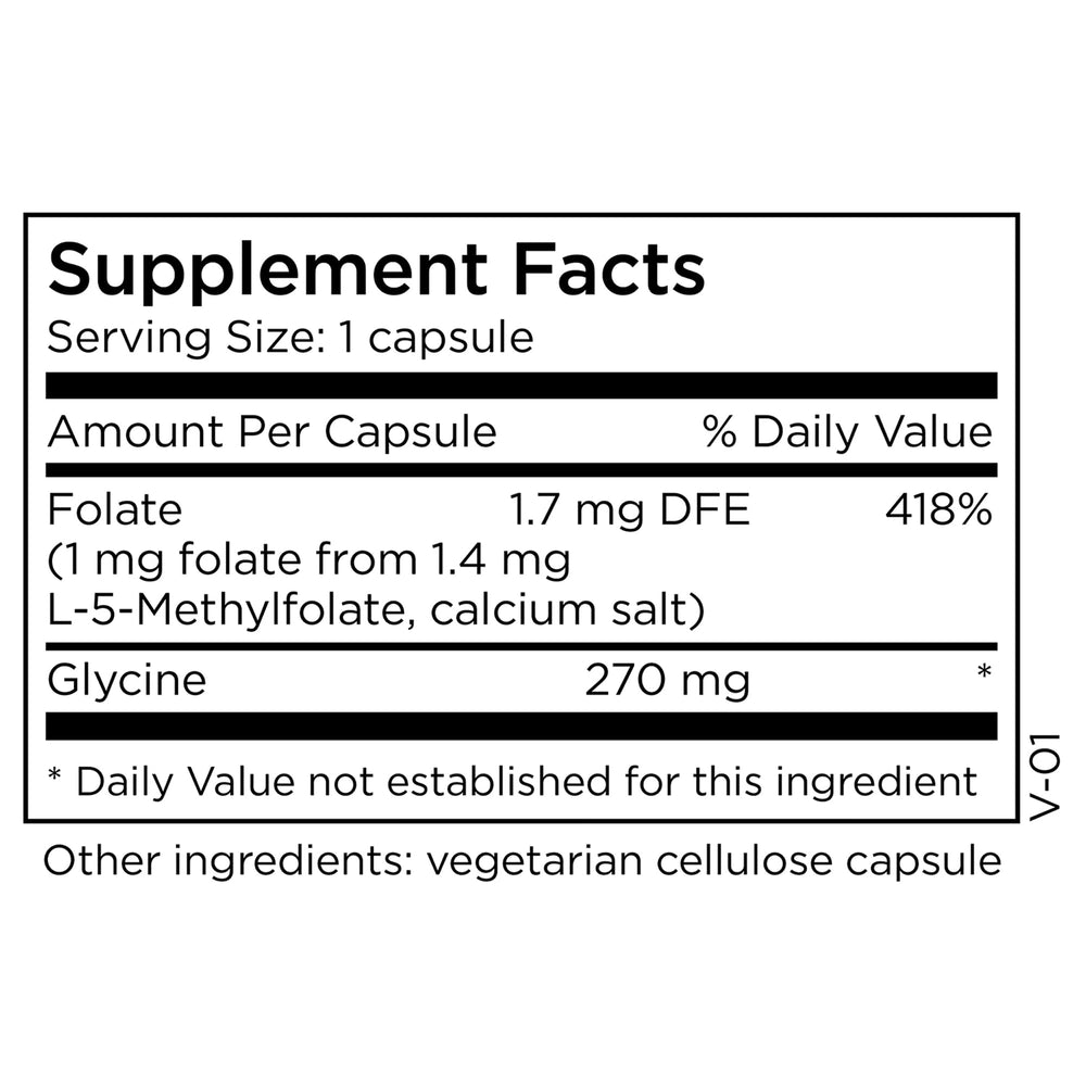 MethylPro L-Methylfolate capsules ready for daily dosing and methylation support