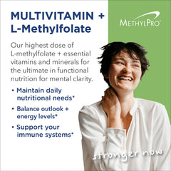 MethylPro label shows nutrition info and iron-free formula for balance