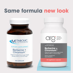 Metabolic Maintenance label highlights berberine, chromium, magnesium and vitamin C