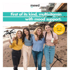 MEWD B-vitamin complex image signaling energy support and mood uplift.