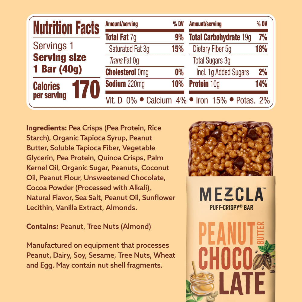 Mezcla Puff-Crispy Bar texture close-up highlights airy crunch and creamy finish