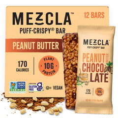 Mezcla Puff-Crispy Bar with peanut butter chocolate – convenient unwrap for quick snacking